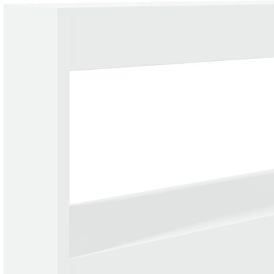 Valkoinen sängynpäätykaappi Nculai 100x17x102cm (led-valoilla)