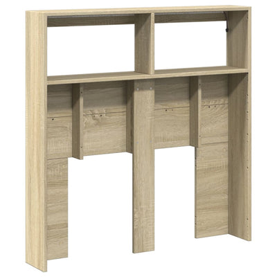 Sängynpäätykaappi LED-valoilla Sonoma-tammi 100x17x102 cm