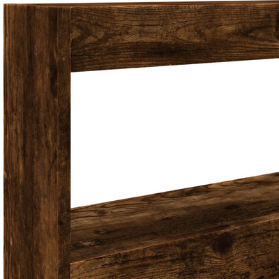 Savutammi sängynpäätykaappi Nculai 100x17x102cm (led-valoilla)