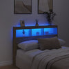 Sängynpäätykaappi LED-valoilla Sonoma-tammi 140x17x102 cm