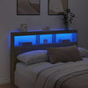 Sängynpäätykaappi LED-valoilla Sonoma-tammi 160x17x102 cm