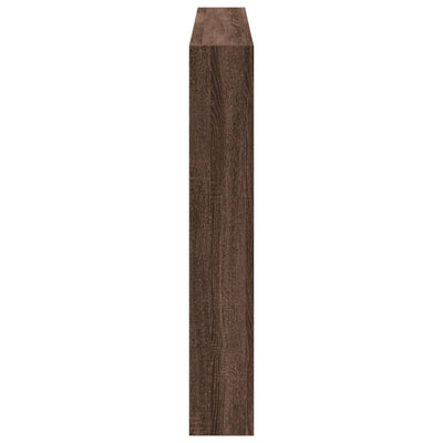 Sängynpäätykaappi LED-valoilla ruskea tammi 160x17x102 cm