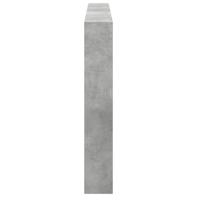 Sängynpäätykaappi LED-valoilla betoninharmaa 180x17x102 cm