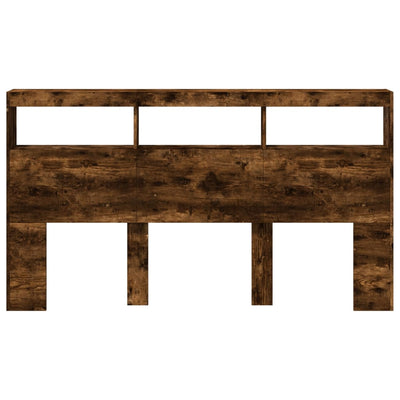 Savutammi sängynpäätykaappi Nculai 180x17x102cm (led-valoilla)