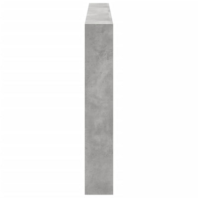 Sängynpäätykaappi LED-valoilla betoninharmaa 200x17x102 cm