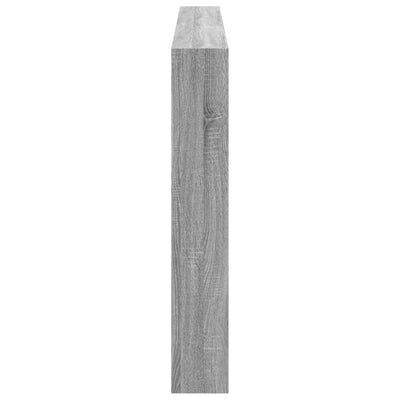 Sängynpäätykaappi LED-valoilla harmaa Sonoma 200x17x102 cm