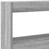 Sängynpäätykaappi LED-valoilla harmaa Sonoma 200x17x102 cm