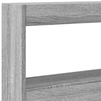 Harmaa sängynpäätykaappi Nculai 200x17x102cm (led-valoilla sonoma)