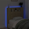 Sängynpäätykaappi LED-valoilla Sonoma-tammi 100x16,5x103,5 cm