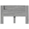 Sängynpäätykaappi LED-valoilla harmaa Sonoma 160x16,5x103,5 cm
