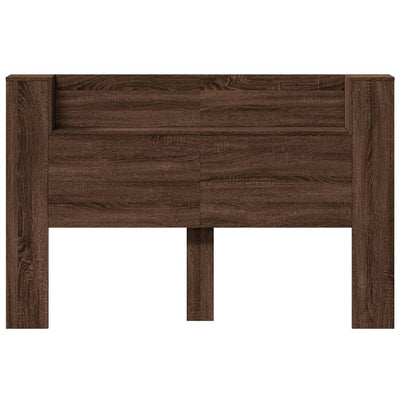 Sängynpäätykaappi LED-valoilla ruskea tammi 160x16,5x103,5 cm