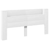 Sängynpäätykaappi LED-valoilla valkoinen 200x16,5x103,5 cm