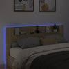 Sängynpäätykaappi LED-valoilla Sonoma-tammi 200x16,5x103,5 cm