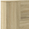 Sängynpäätykaappi LED-valoilla Sonoma-tammi 200x16,5x103,5 cm