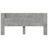 Sängynpäätykaappi LED-valoilla betoninharmaa 200x16,5x103,5 cm