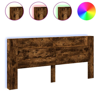 Savutammi sängynpäätykaappi Turculet 220x16,5x103,5cm (led-valoilla)