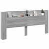 Sängynpäätykaappi LED-valoilla harmaa Sonoma 220x16,5x103,5 cm