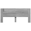 Sängynpäätykaappi LED-valoilla harmaa Sonoma 220x16,5x103,5 cm