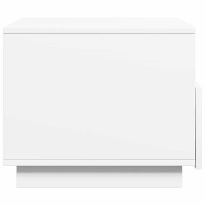 Valkoinen sohvapöytä led-valoilla Montanori 50x49x40cm