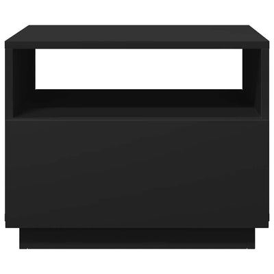 Musta sohvapöytä led-valoilla Montanori 50x49x40cm