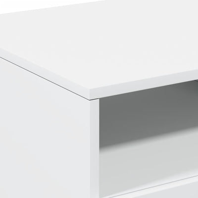 Sohvapöytä LED-valoilla valkoinen 90x49x40 cm