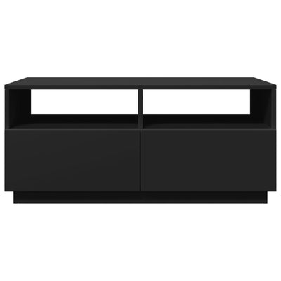 Sohvapöytä LED-valoilla musta 90x49x40 cm
