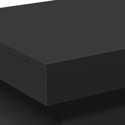 Musta sohvapöytä led-valoilla Claudie 50x50x40cm