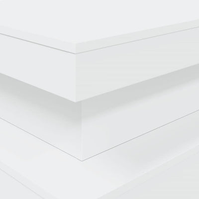 Valkoinen sohvapöytä led-valoilla Claudie 90x50x40cm