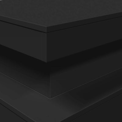 Musta sohvapöytä led-valoilla Claudie 90x50x40cm