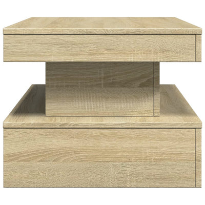 Sohvapöytä LED-valoilla Sonoma-tammi 90x50x40 cm