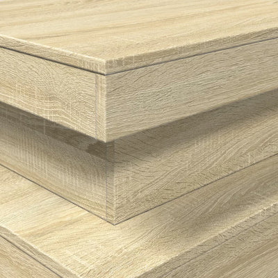 Sonoma tammi sohvapöytä led-valoilla Claudie 90x50x40cm