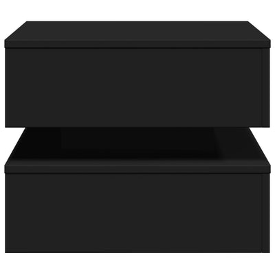 Sohvapöytä LED-valoilla musta 50x50x40 cm