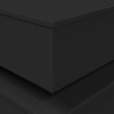 Musta sohvapöytä led-valoilla Celestina 50x50x40cm