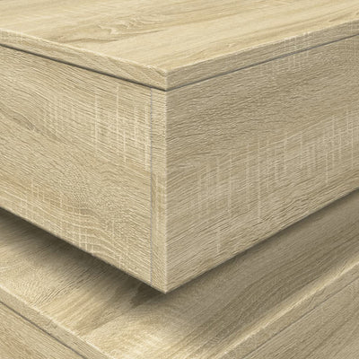 Sonoma-tammi sohvapöytä led-valoilla Celestina 50x50x40cm