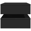 Musta sohvapöytä Celestina 90x50x40cm (led-valoilla)