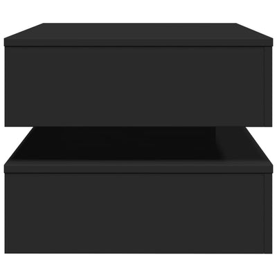 Sohvapöytä LED-valoilla musta 90x50x40 cm