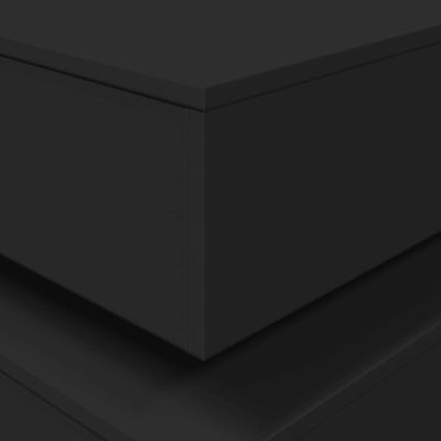 Sohvapöytä LED-valoilla musta 90x50x40 cm