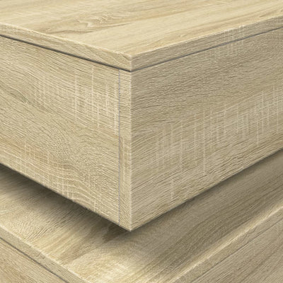 Sonoma tammi sohvapöytä led-valoilla Celestina 90x50x40cm