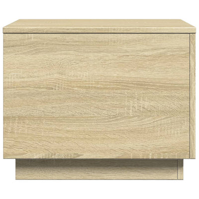 Sohvapöytä LED-valoilla Sonoma-tammi 50x50x40 cm