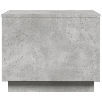 Sohvapöytä LED-valoilla betoninharmaa 50x50x40 cm