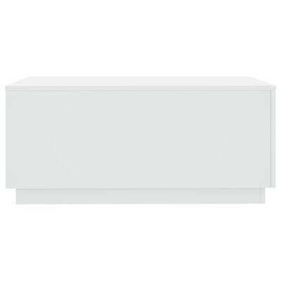 Sohvapöytä LED-valoilla valkoinen 90x50x40 cm