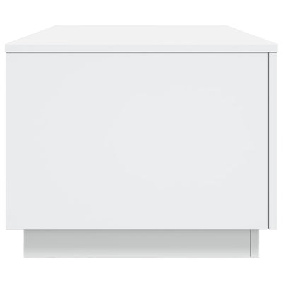Sohvapöytä LED-valoilla valkoinen 90x50x40 cm