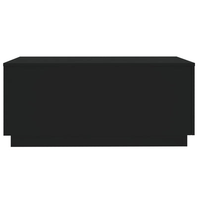 Sohvapöytä LED-valoilla musta 90x50x40 cm