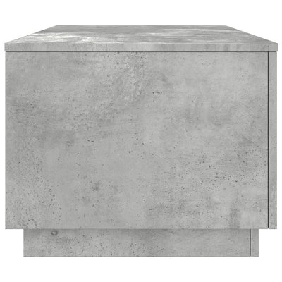 Sohvapöytä LED-valoilla betoninharmaa 90x50x40 cm