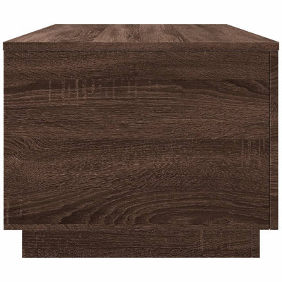 Sohvapöytä LED-valoilla ruskea tammi 90x50x40 cm