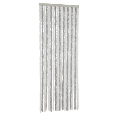 Hyönteisverho vaaleanharmaa ja valkoinen 56x185 cm chenille