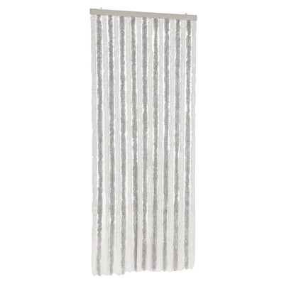 Vaaleanharmaa ja valkoinen hyönteisverho Septilici 56x200cm (chenille)