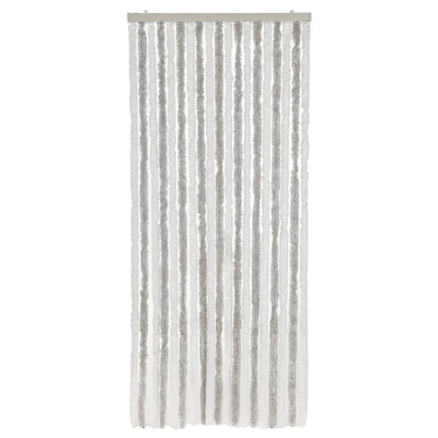 Vaaleanharmaa ja valkoinen hyönteisverho Septilici 56x200cm (chenille)