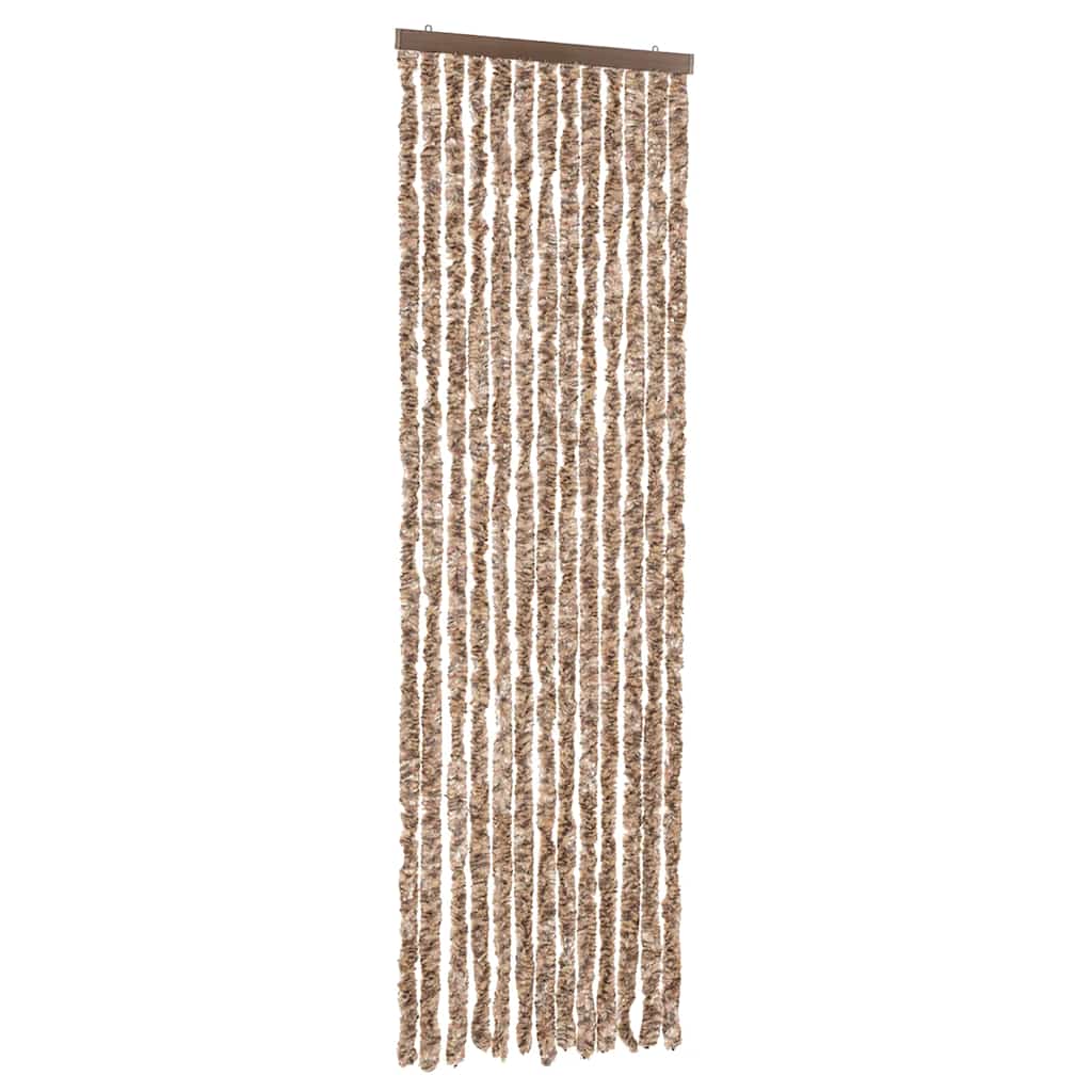 Hyönteisverho beige ja tummanruskea 56x200 cm chenille