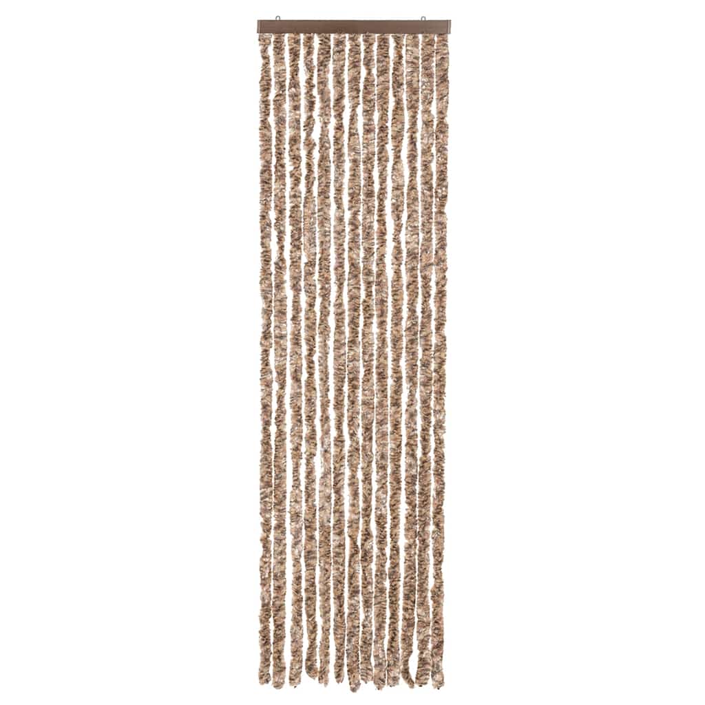 Hyönteisverho beige ja tummanruskea 56x200 cm chenille
